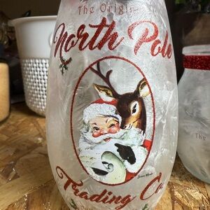 NWT Holiday light Vase - Red and White from Hallmark